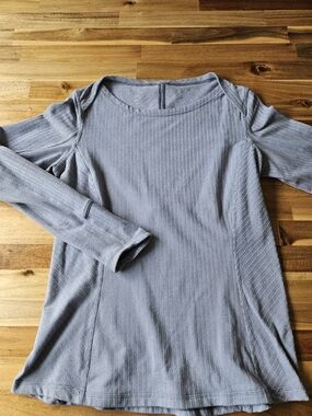 Lululemon Kanto Catch Me 12 Womens Gray Long Sleeve